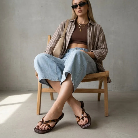 Titan Square Toe Flip Flops