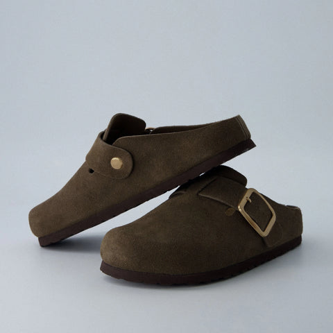 Rusty Leather Clogs