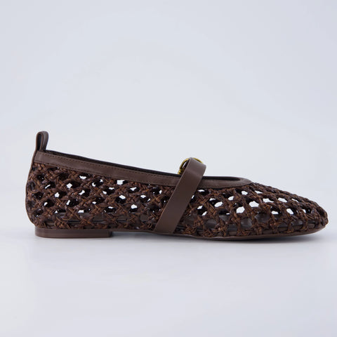 Wendy Woven Mary Jane Flats