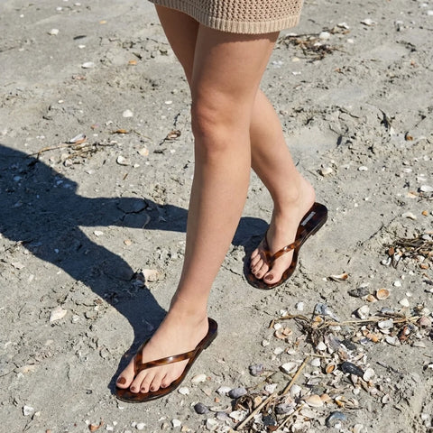 Aqua Jelly Flip Flops