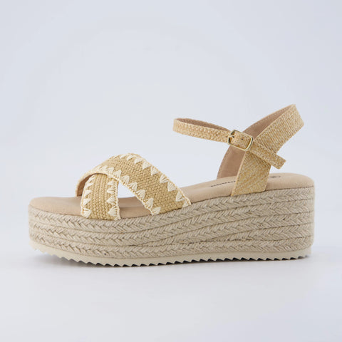Ola Raffia Platform Sandals