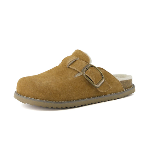 Blain Fur Genuine Suede Clogs
