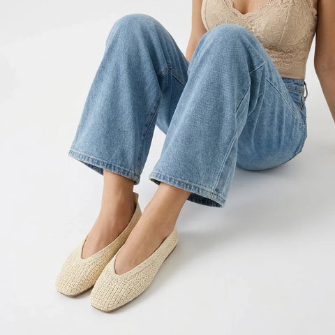 Gilt Woven Ballet Flats