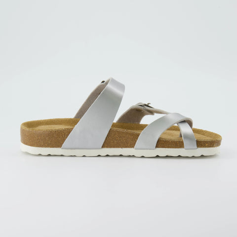Luna Cork Footbed Sandal Metallics