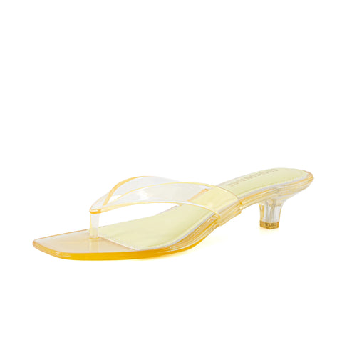 Riot Jelly Thong Kitten Heels