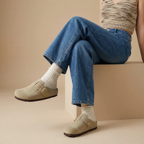 Rusty Leather Clogs