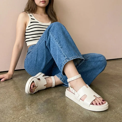 Erika Cut-Out Ankle Wrap Sandals
