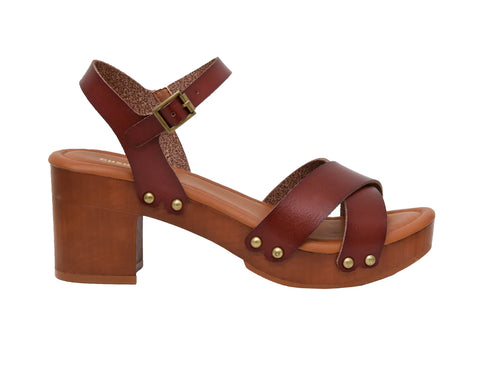 Slate Faux Wood Sandals