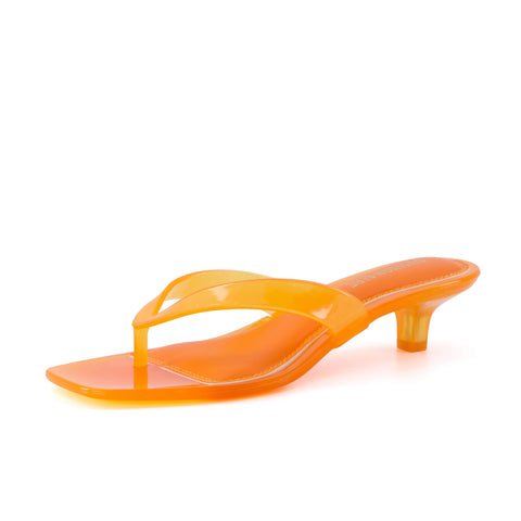 Riot Jelly Thong Kitten Heels